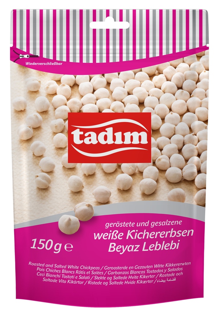 150 GR. WITTE KIKKERERWTEN GEROOSTERD & GEZOUTEN